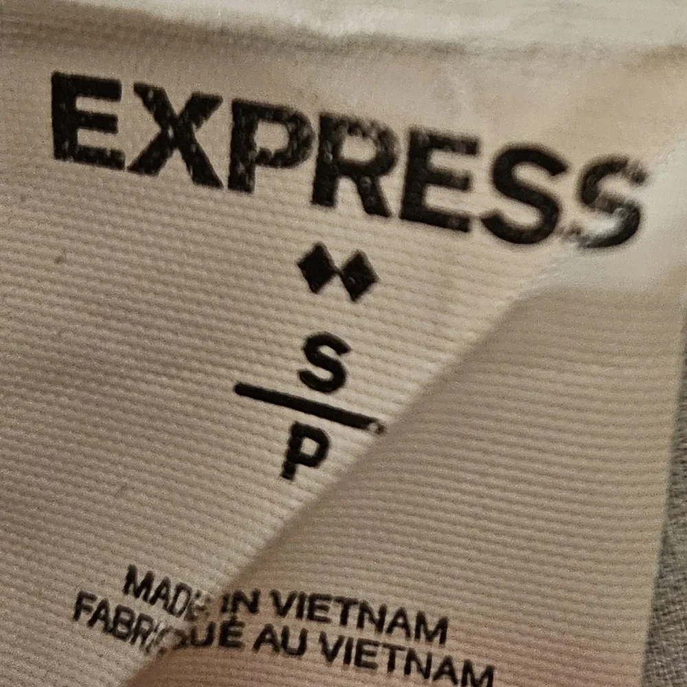 Express Patterned Spaghetti Strap Top - Blue, White, Cream - Picture 3 of 5